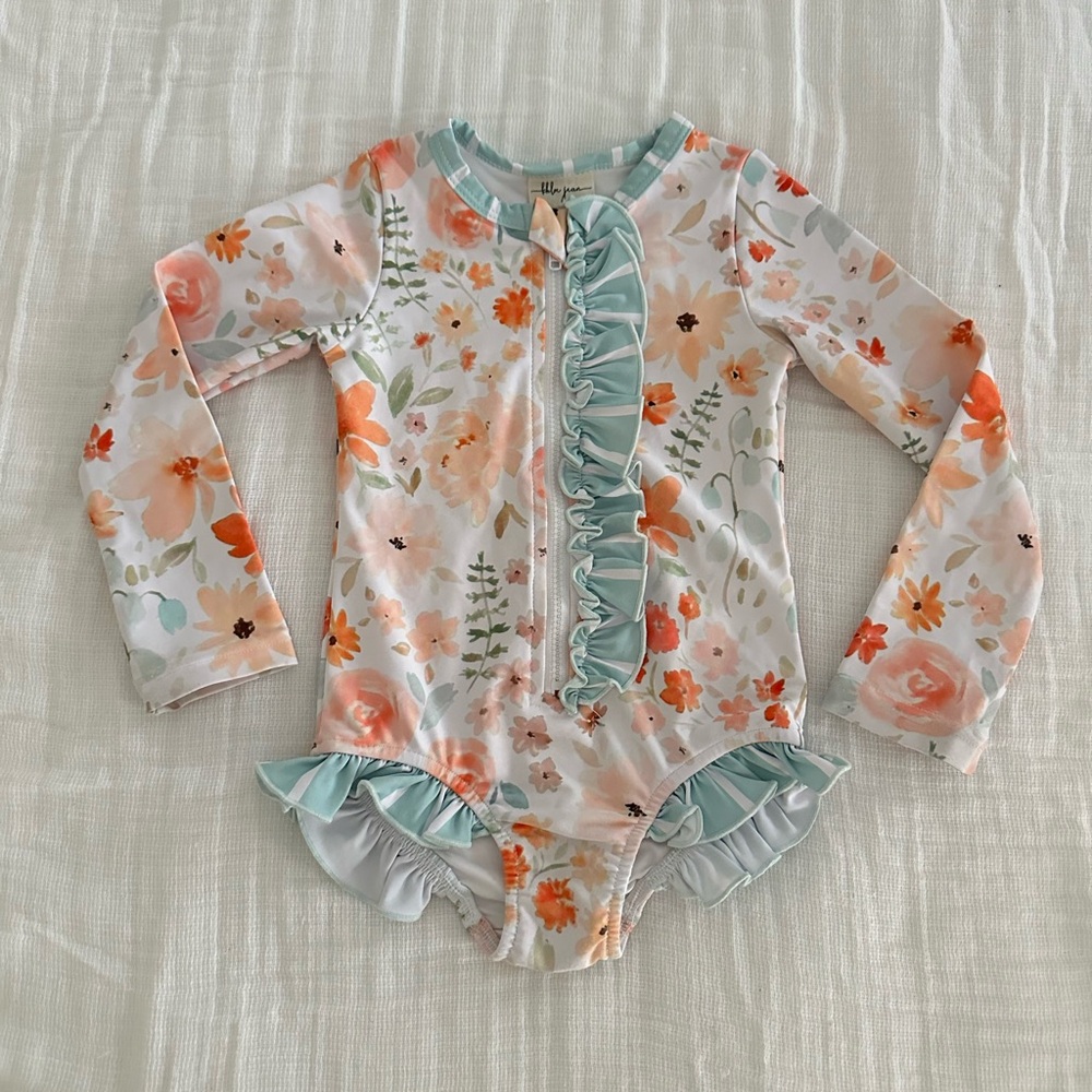 Floral Rashguard One-Piece - Toddler